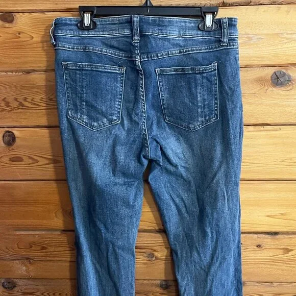 Pistola Jeans High Rise I’m Straight Medium Wash Distressed Size 31 - Picture 5 of 11